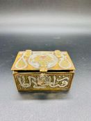 An Early 19th Late 18th Century Persian metal box.(H3cm x W7cm x D4.5cm)