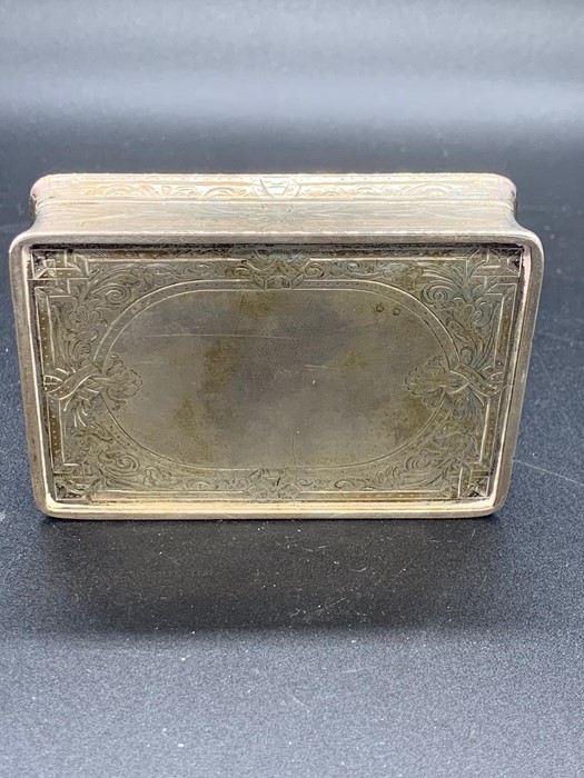 Silver box, makers mark WS hallmarked London 1872 - Image 6 of 7