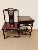 A Chinese Table and Hall Table set (H 94cm x L 90 cm x D 47cm)