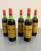 Five Bottles of Brane Canten Chateau Margaux 1979