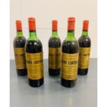 Five Bottles of Brane Canten Chateau Margaux 1979