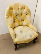 A Victorian Button Back Chair