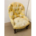 A Victorian Button Back Chair