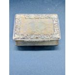 Silver box, makers mark WS hallmarked London 1872