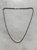 An 18ct white and yellow gold Italian Byzantine necklace: 18 inch in length and 2.5mm(squared) links