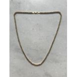 An 18ct white and yellow gold Italian Byzantine necklace: 18 inch in length and 2.5mm(squared) links