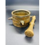 Bronze 18th Century Pestle and Mortar