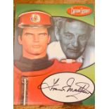 Autograph Thundebirds promo card signed by Captain Scarlet; Francis Matthews