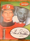 Autograph Thundebirds promo card signed by Captain Scarlet; Francis Matthews