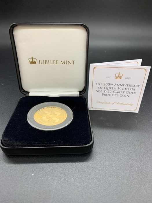 The 200th Anniversary of Queen Victoria Solid 22 Carat Gold Proof Coin