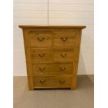 Four over two chest of drawers (H120cm W100cm D48cm)