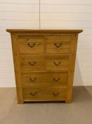 Four over two chest of drawers (H120cm W100cm D48cm)