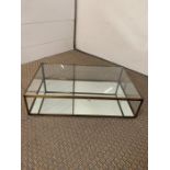 A Glass and Brass display Box (H10cm W40cm D26cm)