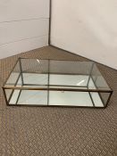 A Glass and Brass display Box (H10cm W40cm D26cm)