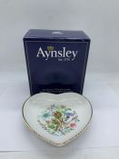 An Aynsley Wild Tudor Heart Tray Boxed