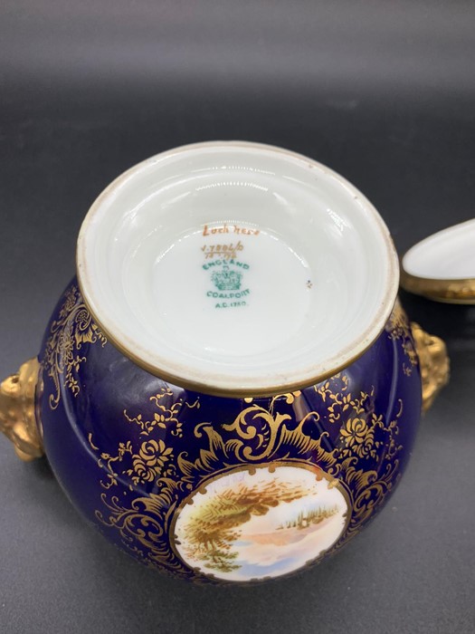 A pair of Coalport lidded pots - Image 6 of 8