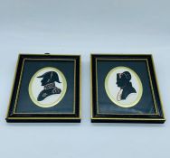 A Pair of Miniatures of Napoleon and Wellington