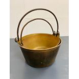 Two brass vintage cooking pots