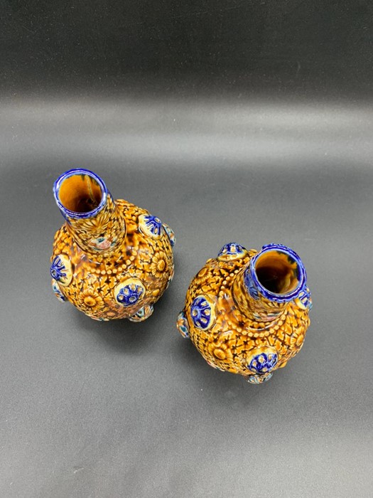 A pair of Alhambra Majolica china vases - Image 2 of 3