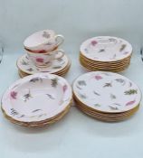 A Selection of Tuscan china, 'Windswept' pattern to include six plates, two cups and six saucers.