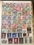 A Stamp album of stamps from amongst others Republic of Osterreich, Belgium and Bulgaria.