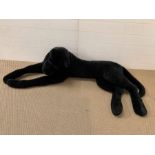Life size black great Dane soft toy dog (W140cm)