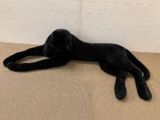 Life size black great Dane soft toy dog (W140cm)
