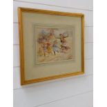 A watercolour signed ESH, of children playing in the woods All proceeds from the sale of this item