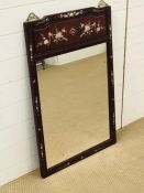 A Chinese mirror with mother of pearl inlay (93cm x 60cm)