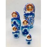 A Russian doll set consisting of five dolls