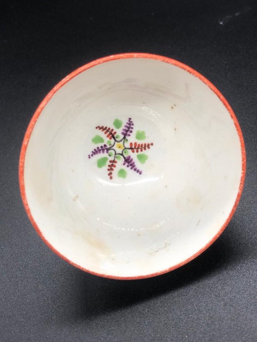 An English Porcelain Yellow/Pink Tea Bowl c.1805 - Image 2 of 3