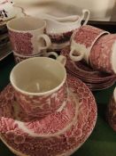 A selection of Broadhurst Ironstone "The Constable" pottery to include six cups and saucers, six tea