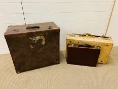 A selection of vintage luggage