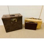 A selection of vintage luggage