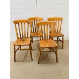 Four Pine Chairs