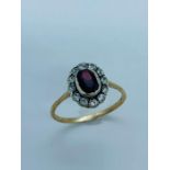 A 9ct gold Ruby and Diamond Ring