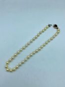 Pearl necklace with 9ct gold clasp