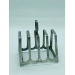 A Hallmark Silver Toast Rack, makers mark JD & S