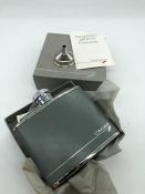 A Boxed Concorde Fine Leather Hip Flask