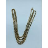 9ct gold necklace (69g)