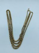 9ct gold necklace (69g)