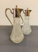 A Pair of Cut Glass Claret Jugs