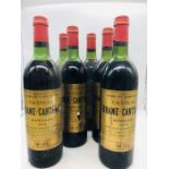 Six Bottles of 1979 Chateau Brane Cantenac Margaux