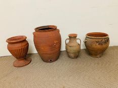 A selection of terracotta pots