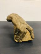 A Marble Sculpture of a hand (H15cm W15cm)