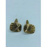 A Set of 9ct gold swivel cuff links (7.5g) Birminghm 1990