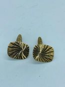 A Set of 9ct gold swivel cuff links (7.5g) Birminghm 1990