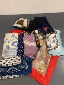 A selection of ladies scarfs including one by Liberty