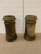 A pair of Doulton Lambeth chimney pots