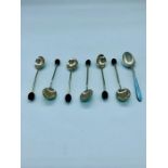 A small selection of enamel spoons